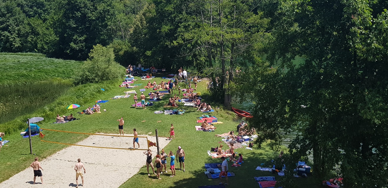 River beach