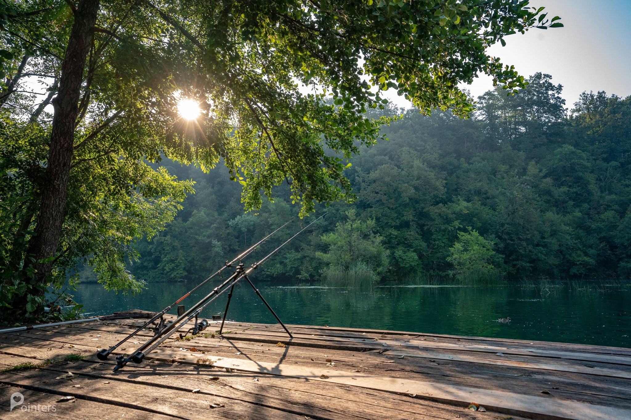 Fishing deck by the river